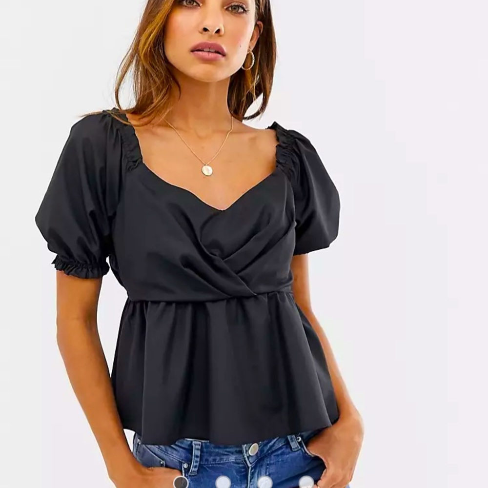River Island, Puff Sleeve Top